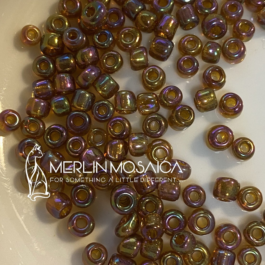 Bronze Iridescent Seed beads (2mm)