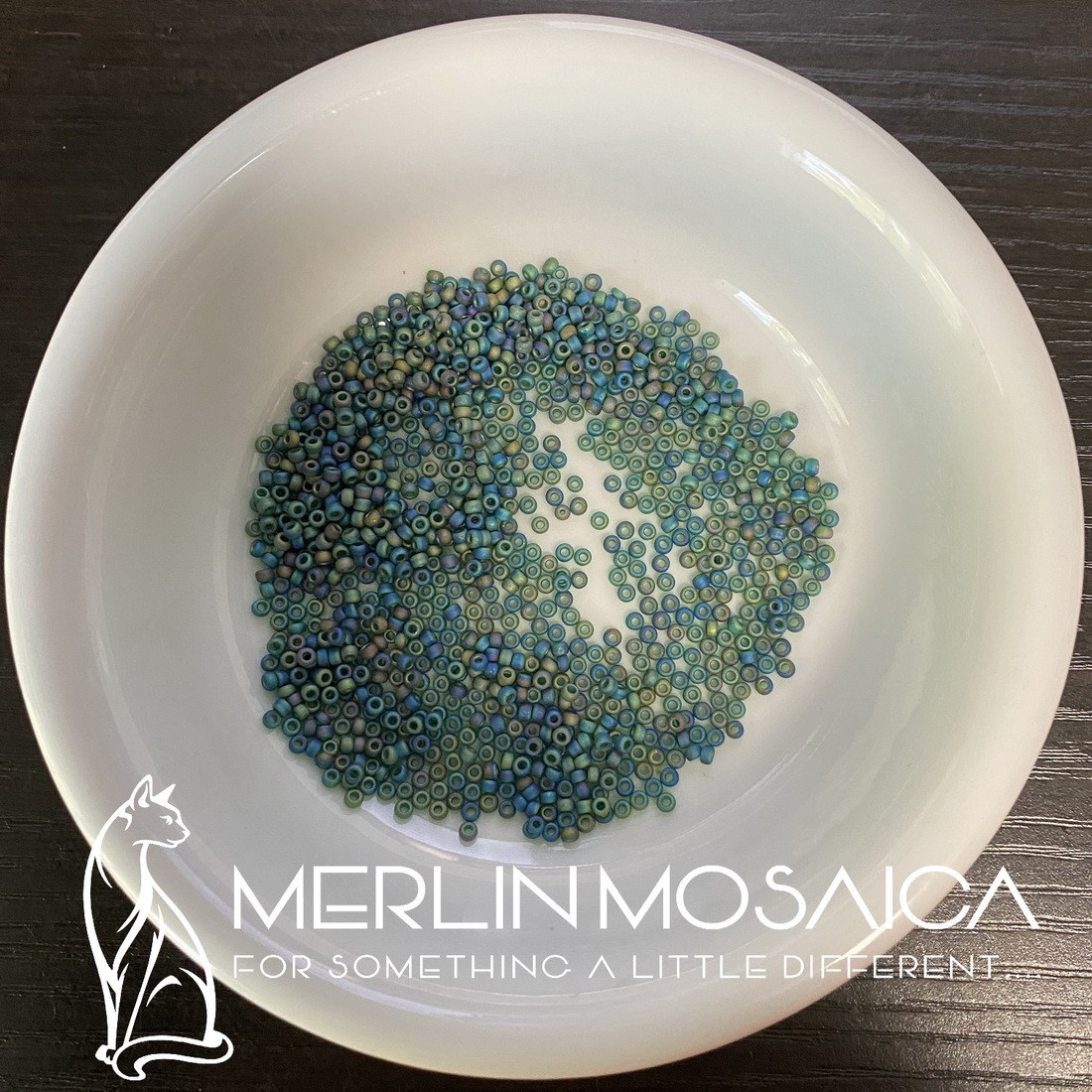 Matte Dark Emerald Seed beads (2mm)