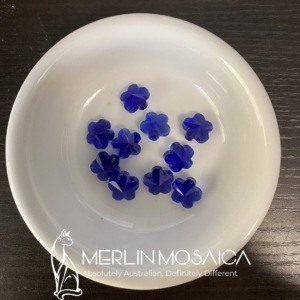Cobalt Blue Glass Flowers