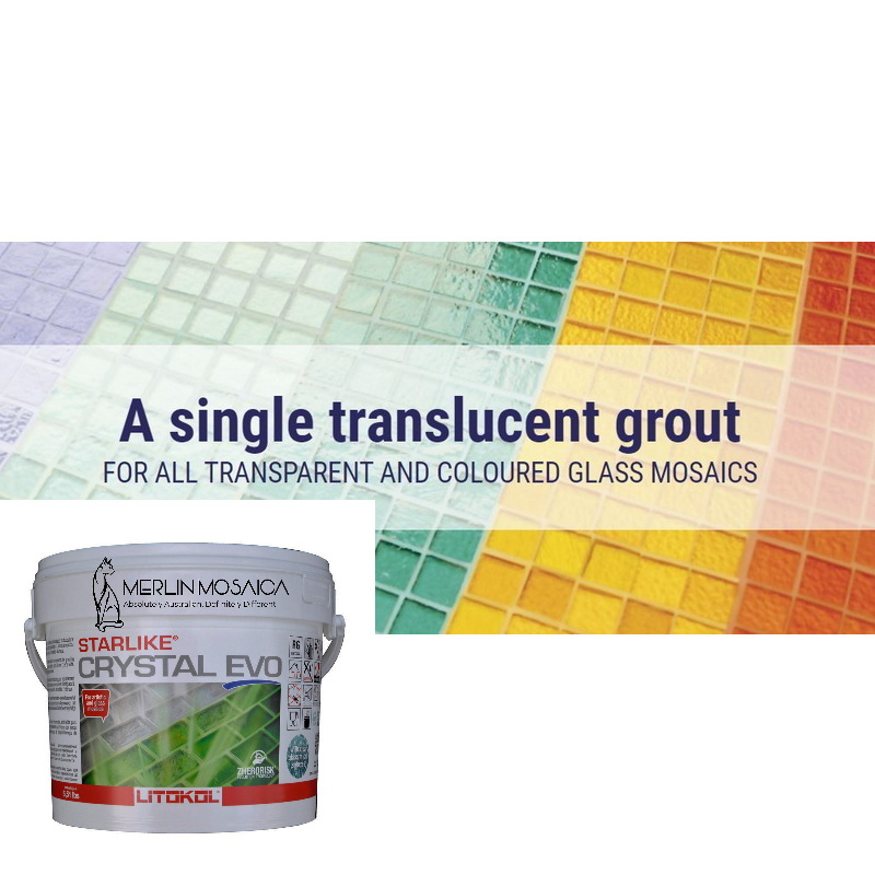 Mosaic Grout for Artists - Starlike Crystal EVO Translucent Glass Tile Grout