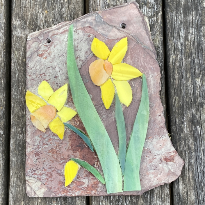 Daffodils on Slate