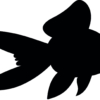 Vector,Drawing,Silhouette,Of,A,Goldfish