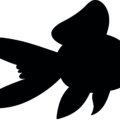 Vector,Drawing,Silhouette,Of,A,Goldfish