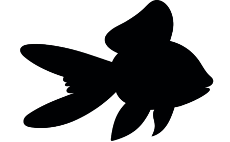 Vector,Drawing,Silhouette,Of,A,Goldfish