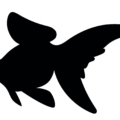 Vector,Drawing,Silhouette,Of,A,Goldfish