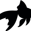 Vector,Drawing,Silhouette,Of,A,Goldfish