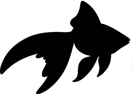 Vector,Drawing,Silhouette,Of,A,Goldfish