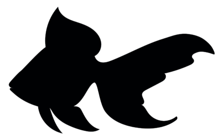 Vector,Drawing,Silhouette,Of,A,Goldfish