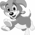 Illustration,Of,The,Cute,Fun,Puppy,Running