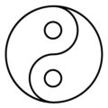 Yin,Yang,Icon,On,White,Background