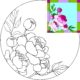 MM1670 - Round Peony Panel BW with example