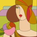 Lady with Hat Etched Panel - MDF