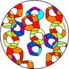 Irregular Rings Etched Round Panel - MDF