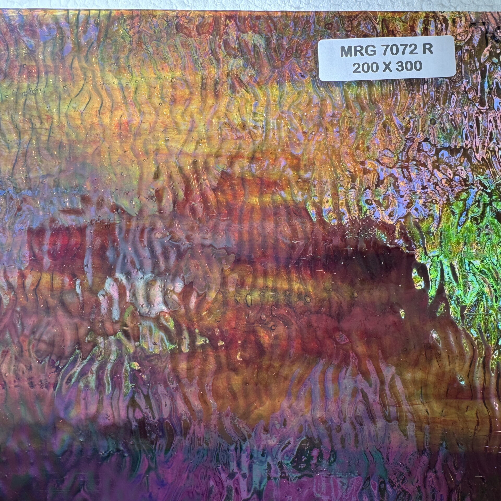 Brown / Amber Streaky Ripple Iridescent - Merlin Mosaica