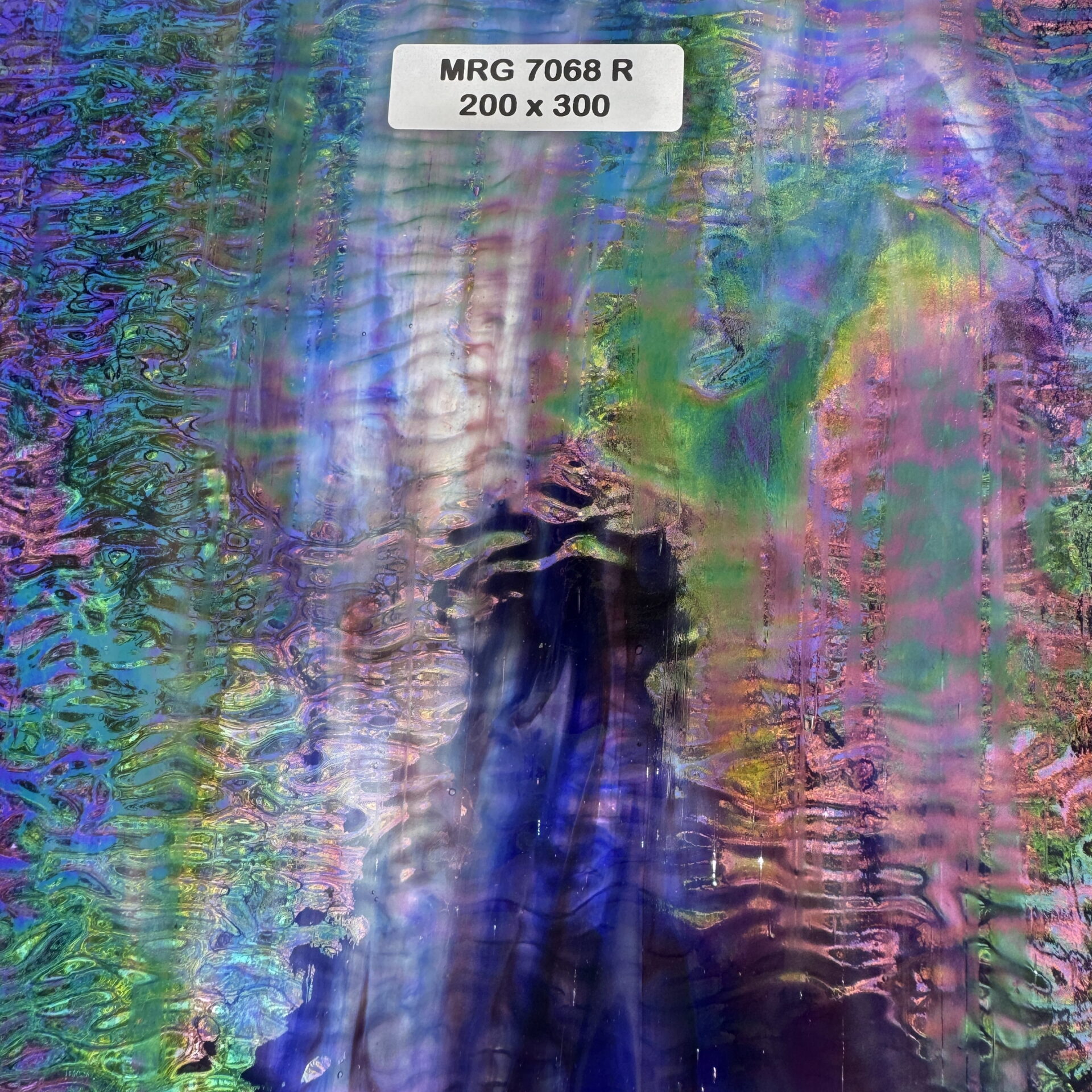 Blue / Purple Streaky Ripple Iridescent - Merlin Mosaica